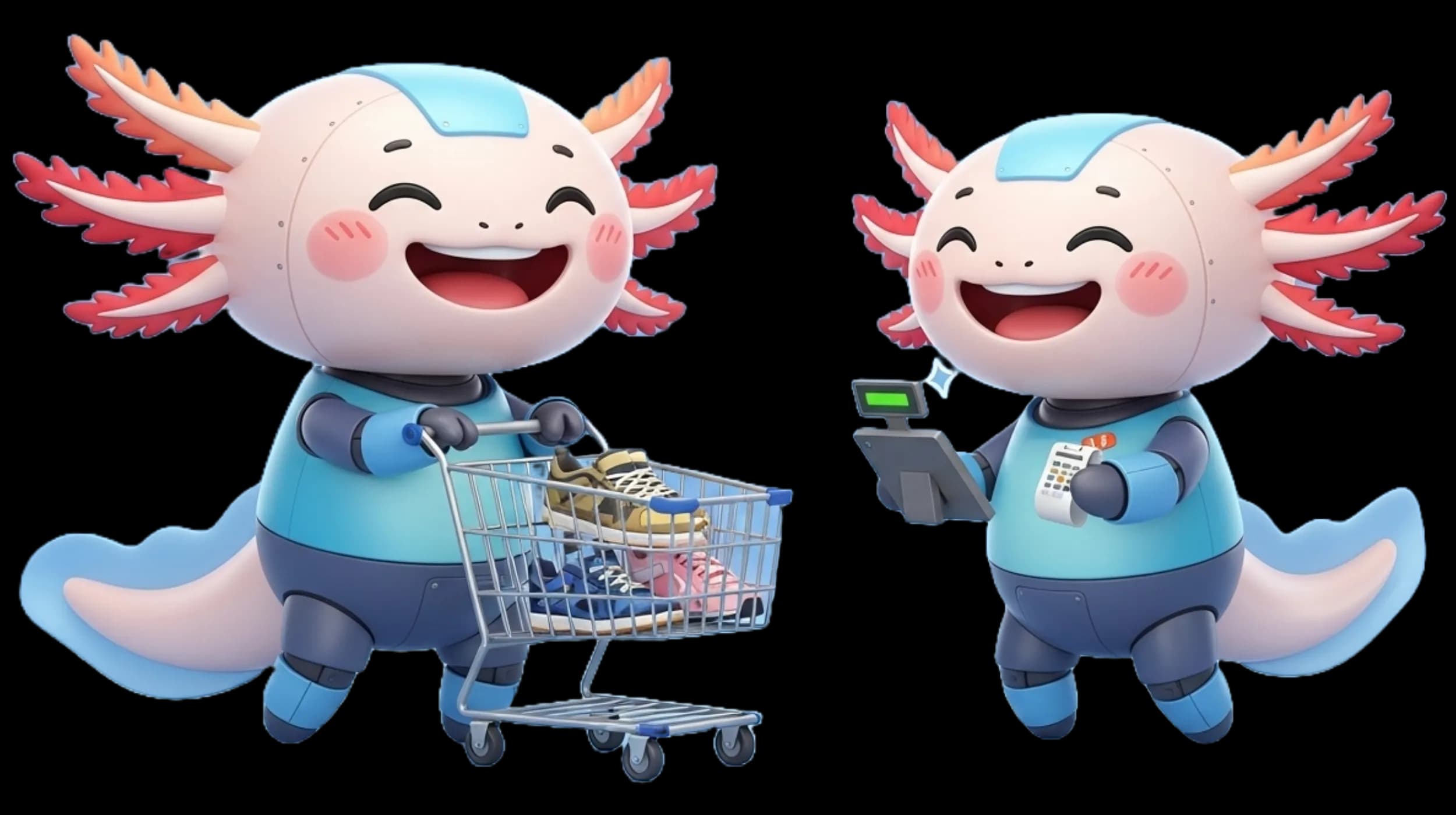 Ilustración de un agente IA asistiendo en una compra online